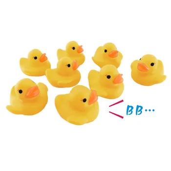 10pc Roztomilý Tvorivé Stláčanie Hovor Gumové Ducky Duckie Baby Sprcha Narodeniny Láskavosti Zábavné Bez stresu Reliver Stres Zmyslové #10