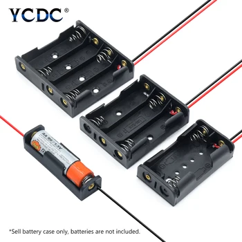 1X 2X 3X 4X AA Batérie Skladovanie Prípade Držiteľ Úložný Box Multi Účely DIY Držiak AA Batérie LR6 Kontajner S Viesť Káble