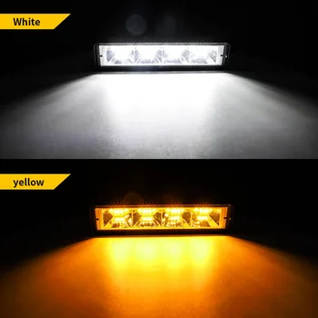 NLpearl 6 Palcový 12v 24V LED Svetlo, Bar Offroad LED Panel pre Auto Jeep Loď Vozidlo Suv 4x4 Atv Pozornosti Biela Žltá LED Pracovné Svetlo