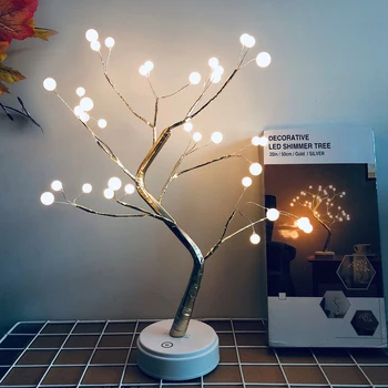 36LED Perly Strom Lampa LED Batérie a USB Dekoratívne Tabuľka Nočné Svetlo Dekor na Valentína Strany Svadobné Spálne