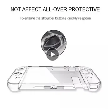 Jasné Späť Taška Priehľadný Ochranný Kryt TPU Prípade Silikónový Anti-nečistoty Proti-poškriabaniu Anti-škody Na Nintendo Prepínač NS NX