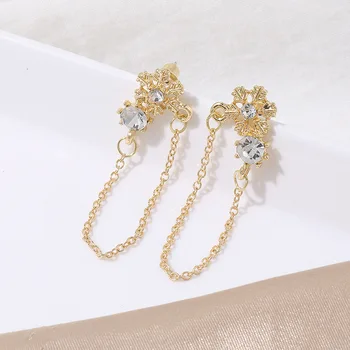 Kórejský Módne Náušnice Šperky Vyhlásenie Náušnice Strapec Snowflake Krištáľové Náušnice Ženy Brincos Svadobné Náušnice Veľkoobchod