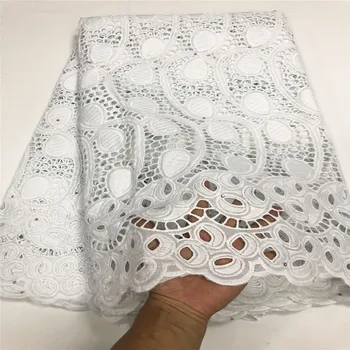 Švajčiarsky voile čipky vo švajčiarsku biela afriky čipky textílie svadobné 2.5 metrov švajčiarskej čipky textílie pre šaty bavlnenej tkaniny CP009
