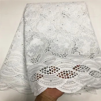 Švajčiarsky voile čipky vo švajčiarsku biela afriky čipky textílie svadobné 2.5 metrov švajčiarskej čipky textílie pre šaty bavlnenej tkaniny CP009