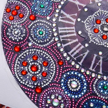 Nástenné Hodiny 5D Cross Stitch Zostavy Plavidiel Mandala v Tvare Diamantu Číslo Auta Šijací Steh Maľovanie na Umenie, Remeslo