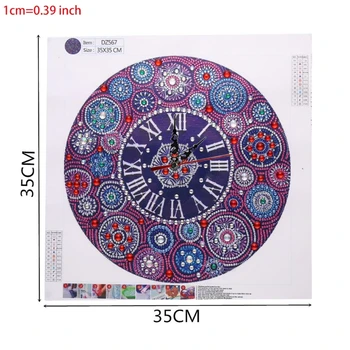 Nástenné Hodiny 5D Cross Stitch Zostavy Plavidiel Mandala v Tvare Diamantu Číslo Auta Šijací Steh Maľovanie na Umenie, Remeslo