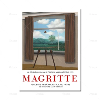La Stav humain,Ľudskom Stave, René Magritte Umenie Plagátu - kolaudačné párty Narodeniny Darček - Wall Art Plagát, Tlač -