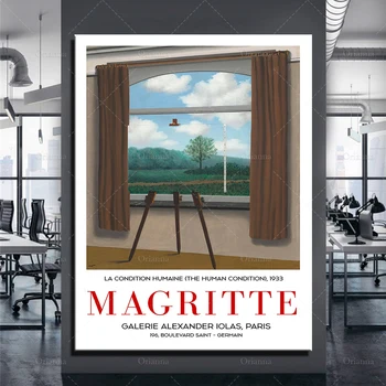 La Stav humain,Ľudskom Stave, René Magritte Umenie Plagátu - kolaudačné párty Narodeniny Darček - Wall Art Plagát, Tlač -