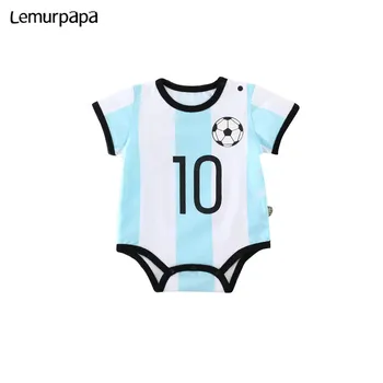Newbom Detské Oblečenie Futbal Romper Onesie Krátke Futbal Jednotné Chlapec Dievčatá, Baby, Kostým Oblečenie Šport Dieťa Remienky