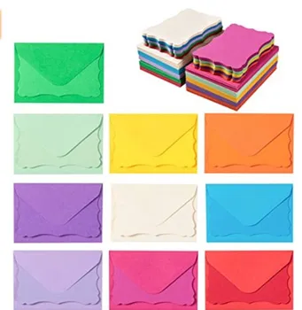 100 Mini Obálky S Prázdna Poznámka Karty, Rôzne Farby Malé Obálky Pre Ďakujeme Karty,vizitky, Darčekové Karty