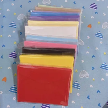 100 Mini Obálky S Prázdna Poznámka Karty, Rôzne Farby Malé Obálky Pre Ďakujeme Karty,vizitky, Darčekové Karty
