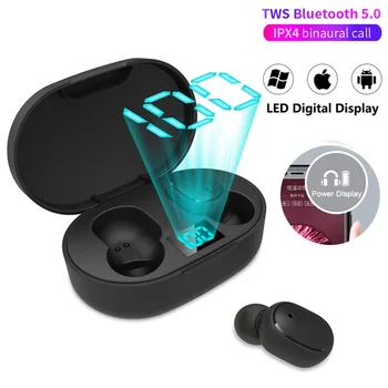 E6S A6S E7S Športové Slúchadlá TWS Bluetooth 5.0 Headset Bezdrôtových Slúchadiel do uší Potlačením Hluku Handsfree Slúchadlá Pre Xiao