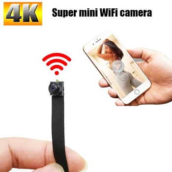 HD 4K DIY Prenosný WiFi Mini Kamera IP Micro Kameru Nočné videnie Vzdialený Pohľad Kamery, P2P Bezdrôtová kamera, videorekordér