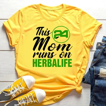 Tento Mama Beží na Herbalife Vtipné Tričko Herbalife Výživy Tričko Herbalife 24 Ženy Ležérne Košele Harajuku Tee Lumbálna Topy