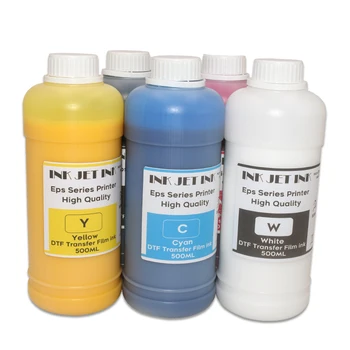 500 ml/pc PET Prenos Film Pigmentový Atrament pre Epson DX5 XP600 L1800 L805 DTG Textilné Tlačiareň