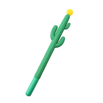 1 ks Zelená Farba Loptičku Kaktus Gélové Pero Školské potreby Študentov Písanie Papiernictvo Čierny Atrament 0,5 mm