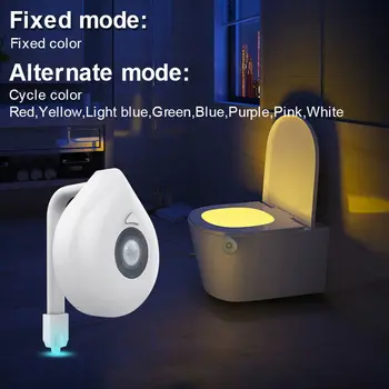 Smart PIR Snímač Pohybu Wc Sedadlo Nočné Svetlo Nepremokavé Podsvietenie Pre Wc Misy LED Luminaria Lampa WC v každej izbe Wc, Kúpeľňa Svetlo