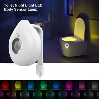 Smart PIR Snímač Pohybu Wc Sedadlo Nočné Svetlo Nepremokavé Podsvietenie Pre Wc Misy LED Luminaria Lampa WC v každej izbe Wc, Kúpeľňa Svetlo
