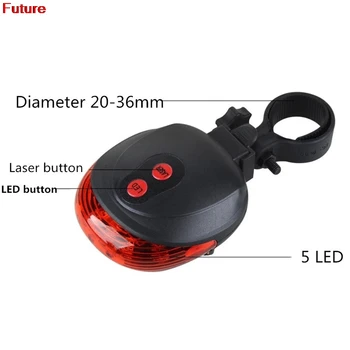 2021 Nový Produkt LED Požičovňa Svetlo zadné Svetlo Laser, Baterka Cyklistické Doplnky