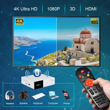 Gtmedia VOP,Android TV Box,vstavaná WiFi,Satelit TV Prijímač s Dekodérom, DVB-S2/T2/C 2GB+16 GB,podpora 3D 4k HD TV Box,ccam Španielsko