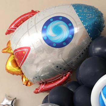 Priestor série fóliové balóny HAPPY BIRTHDAY party dekorácie zem, planéty preskúmať chrániť životné prostredie téma mesiaca stat