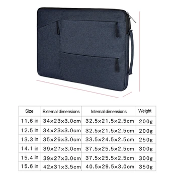 Univerzálny Účtovná PC Tablet Taška Pre iPad a Macbook Air Pro Retina 11 12 13 14 15 15.6 palce Nepremokavé Prenosné Puzdro puzdro