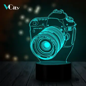 VCity LED Tabuľka Žiarovka 3D Nočné Svetlo Fotoaparát Photo Studio Spálňa Decor Kábel Multicolor Osvetlenie Prenosné Atmosféru, Darčeky