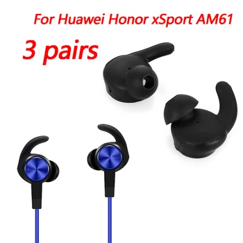 Nový 3 Páry Slúchadiel Tipy Slúchadlá, Silikónové Ušné Vankúšiky Ucho Tipy Shockproof Eartips pre Huawei Honor xSport AM61 Bluetooth Headset