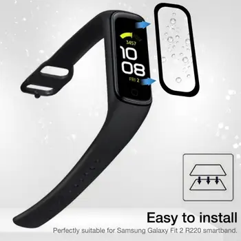 3D Zakrivené Mäkké Smartband Film Kryt Pre Samsung Galaxy Fit 2 R220 Inteligentný Náramok Fit2 Full Screen Protector Kryt