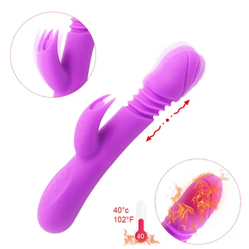 Kúrenie Tlačením Rotujúce Dildo Králik Vodotesný Vibrátor G-Spot Stimulátor Klitorisu Vibrátor Sexuálne Hračky pre Ženy
