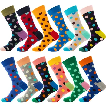 Pánske Ponožky Skateboard Posádky Ponožky Harajuku Zábava Geometrické Kruhové Vlny Dot Vzor Trend Dlhé Ponožky Svadobné Zostavy Novosti Ponožky