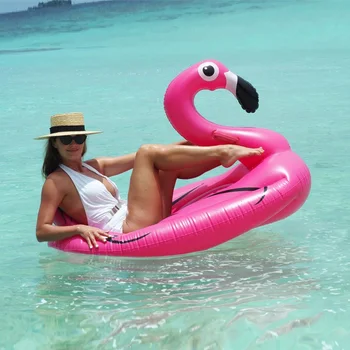 150 CM 60 Palcov Nafukovacie Obrie Flamingo Bazén Float Ružová Jazda-Na Plavecký Krúžok Pre Dospelých Detí Voda Strany Hračky boia piscina