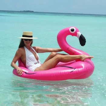150 CM 60 Palcov Nafukovacie Obrie Flamingo Bazén Float Ružová Jazda-Na Plavecký Krúžok Pre Dospelých Detí Voda Strany Hračky boia piscina