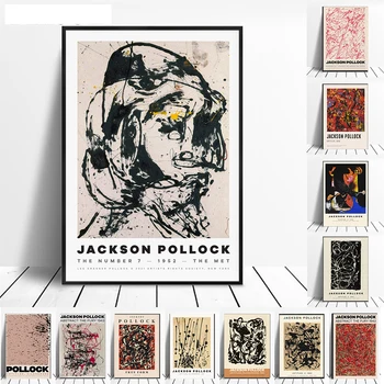 Chidon Jackson Pollock Abstraktnej Maľbe Psychedelic Plagát Plátno Sveta Slávne Umelecké Diela Stenu Obrázok, Nordic Moderného Domova