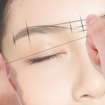 Semi Trvalé Polohy Obočie Merací Nástroj pre Mapovanie-ink reťazec pre Microblading eyebow tvoria Farbenie Závitové Vložky