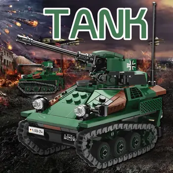 Xingbao Vojenský Tank Panzer Model Stavebné Bloky WW2 Vojak Údaje Človek Zbraň Tehly DIY Vzdelávacie Hračky Pre Deti,