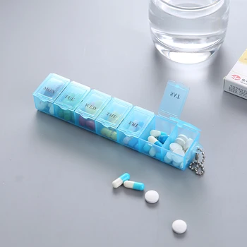 7 Dní Pilulku Medicíny Poli Medicíny Tablet Dávkovač Organizátor Prenosné Tablety Box Štiepačky Pilulku Skladovanie Organizátor Kontajner