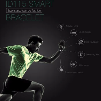 Imosi ID115 Inteligentný Náramok Fitness Tracker Počítadlo krokov na sledovanie Činnosti Kapela Budík Vibrácií Náramok IOS Android telefónu