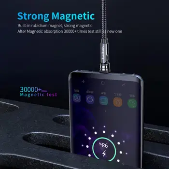 Telefón Prílohu Magnetické nabíjací Kábel Rýchle Nabíjanie USB Typu C Kábel Magnet Micro USB Nabíjačka, Použiteľné Pre IPhone Huawei