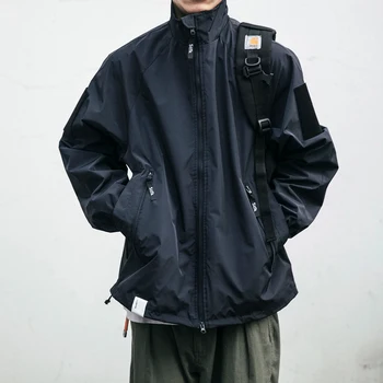 2021 Streetwear Módy Stojan Golier Bunda pracovné Odevy Vysokej Kvality Harajuku vrchné oblečenie Kpop Kabát kórejské Oblečenie pánske Oblečenie