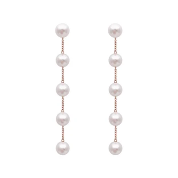 Módny Dizajn Dlho Odseku Pearl Strapec Náušnice Prívesok pre Ženy Šperky Strany Nezvyčajné Visieť S925 Ihly Náušnice Accessorie