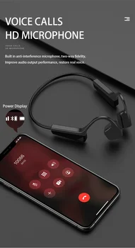Kostné Vedenie Slúchadlá Bezdrôtová Športové Slúchadlá IP56 Headset Stereo Hands-free S Mikrofónom Pre Iphone Huawei