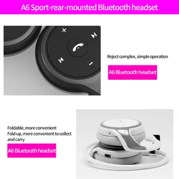 A6 Bluetooth 5.0 Slúchadlá Športové Bežecké Bezdrôtové Slúchadlá Pohodlné 12 Hodín Hudby Prenosné Bluetooth Headset S Mikrofónom Prípade