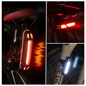2021 Bicykli Bicyklov Svetla LED zadné svetlo Zadné Ostrohové Výstraha jazda na Bicykli Prenosné Svetlo USB Štýl Nabíjateľná Baterka Moto