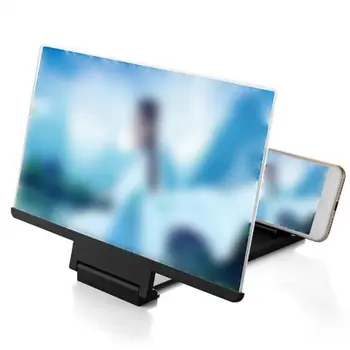 3D displej mobilného telefónu zosilňovač 12 palcový HD video lupu projektor Praktické prenosné projektory