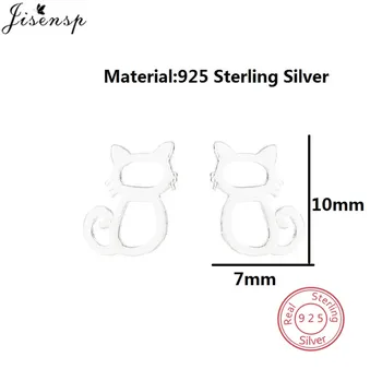 Krásne Zviera 925 Sterling Silver Náušnice Ženy Minimalistický Šperky Cute Elephant Mačka Packa Earings Dospievajúce Dievčatá Strana Šperky Darček