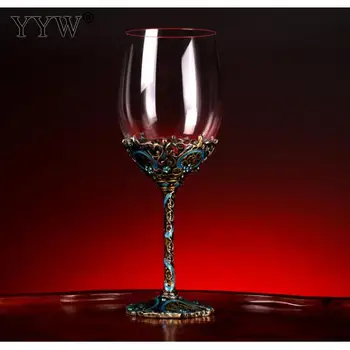 Krištáľové poháre na Víno, Držiteľ Domov High-End Fire Tvorivé Osobnosti 350 ml Vintage Kvet-Tvarované Európske poháre na Víno