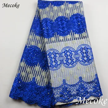 Mecoke Nový príchod afriky čipky tkaniny vysokej kvality Francúzsko kábel čipky guipure čipky textílie pre 2021 Nigérijský korálkové čipky textílie