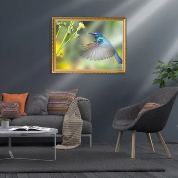 DIY 5D Diamond Maľovanie na Plné Kolo Námestie Živice Mozaiky Diamond Výšivky Cross Stitch Súpravy krásne Najmenší Vták Kolibrík
