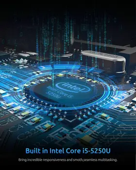 BMAX B5 Mini PC Intel Core 8GB RAM, 256 GB 512 gb diskom SSD i5-5250U Dual Core Mini Stolný Počítač PC Intel HD Graphics 6000 WIFI Win10